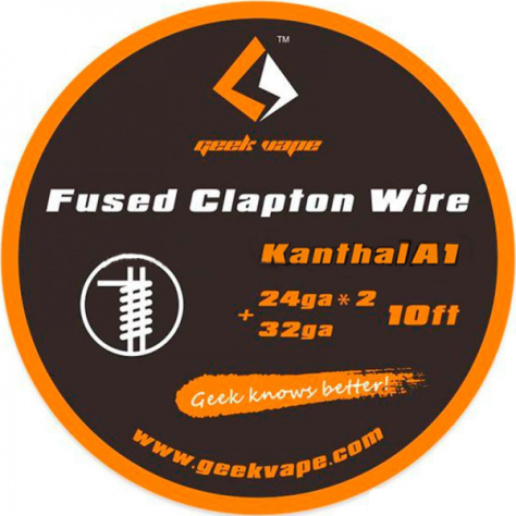 Fused Clapton Kanthal A1   24ga*2+32ga  3 Mt