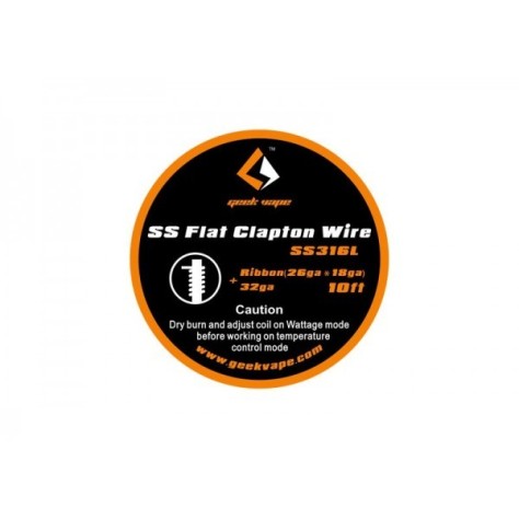 FLAT Clapton SS316 wire ribbon (26GAx18GA)+32GA geek vape